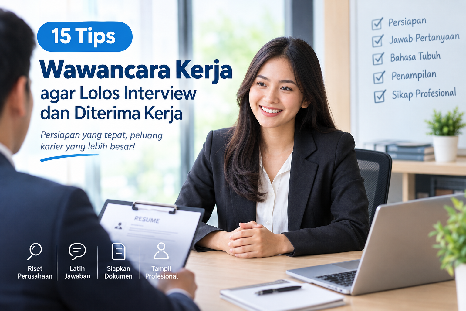 15 Tips Wawancara Kerja agar Lolos Interview dan Diterima Kerja